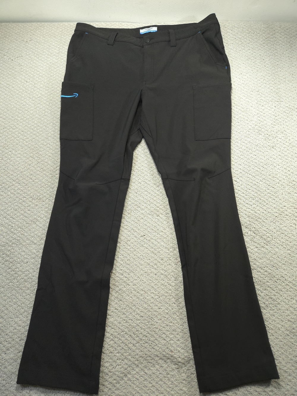 Amazon Pants XL Luly Yang 36-38 Cargo Black Flex Delivery Workwear Stretch